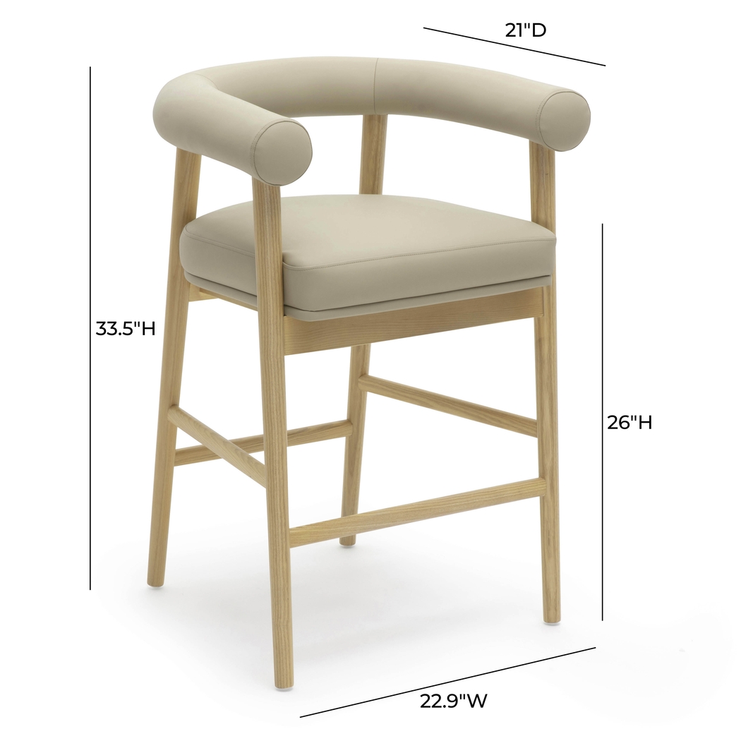 Calewood II Taupe Counter Height Stool - Thumbnail - Image 5
