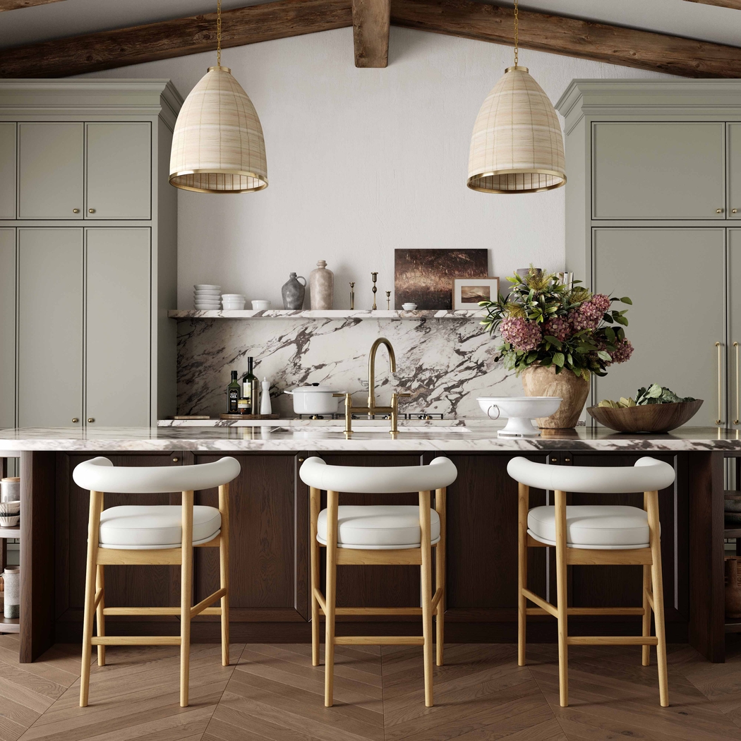 Calewood II White Counter Height Stool - Thumbnail - Image 2