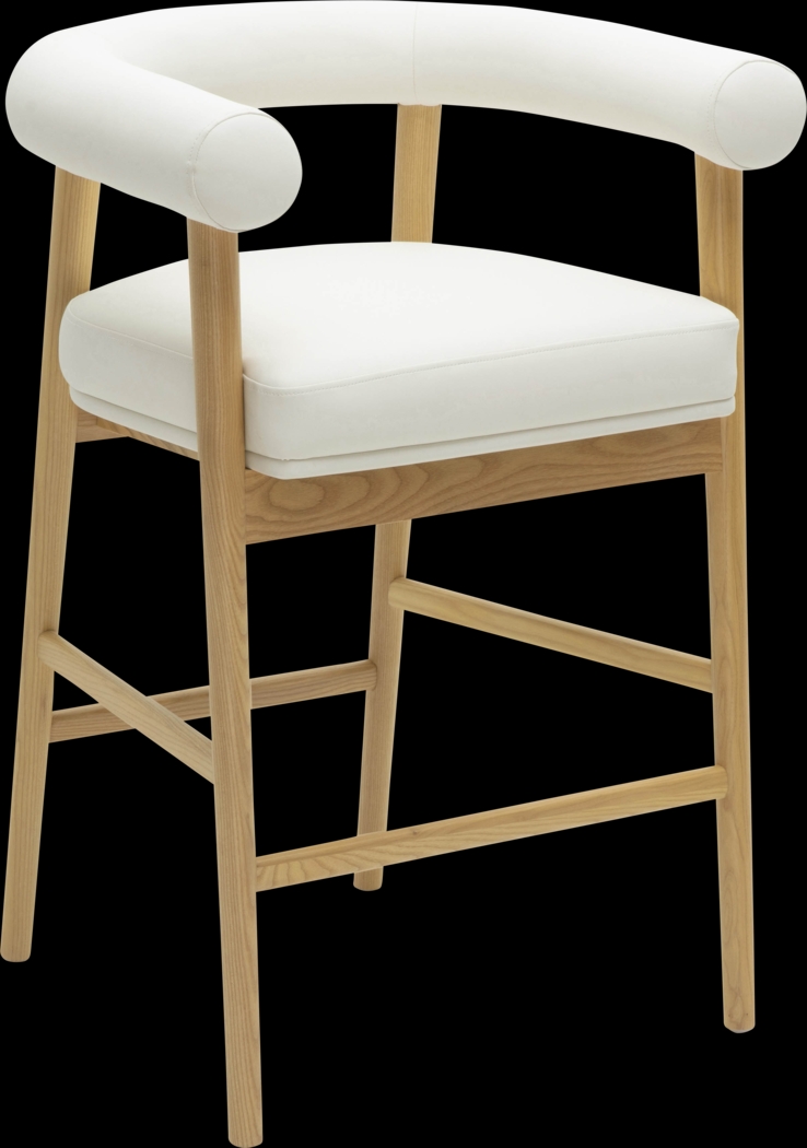 Calewood II White Counter Height Stool - Thumbnail - Image 1