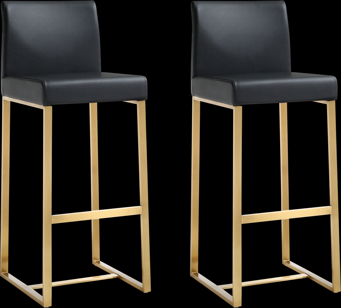 Caliael Black Barstool, Set of 2 - Thumbnail - Image 1