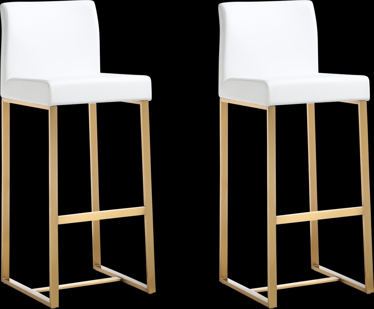 Caliael White Barstool, Set of 2 - Thumbnail - Image 1