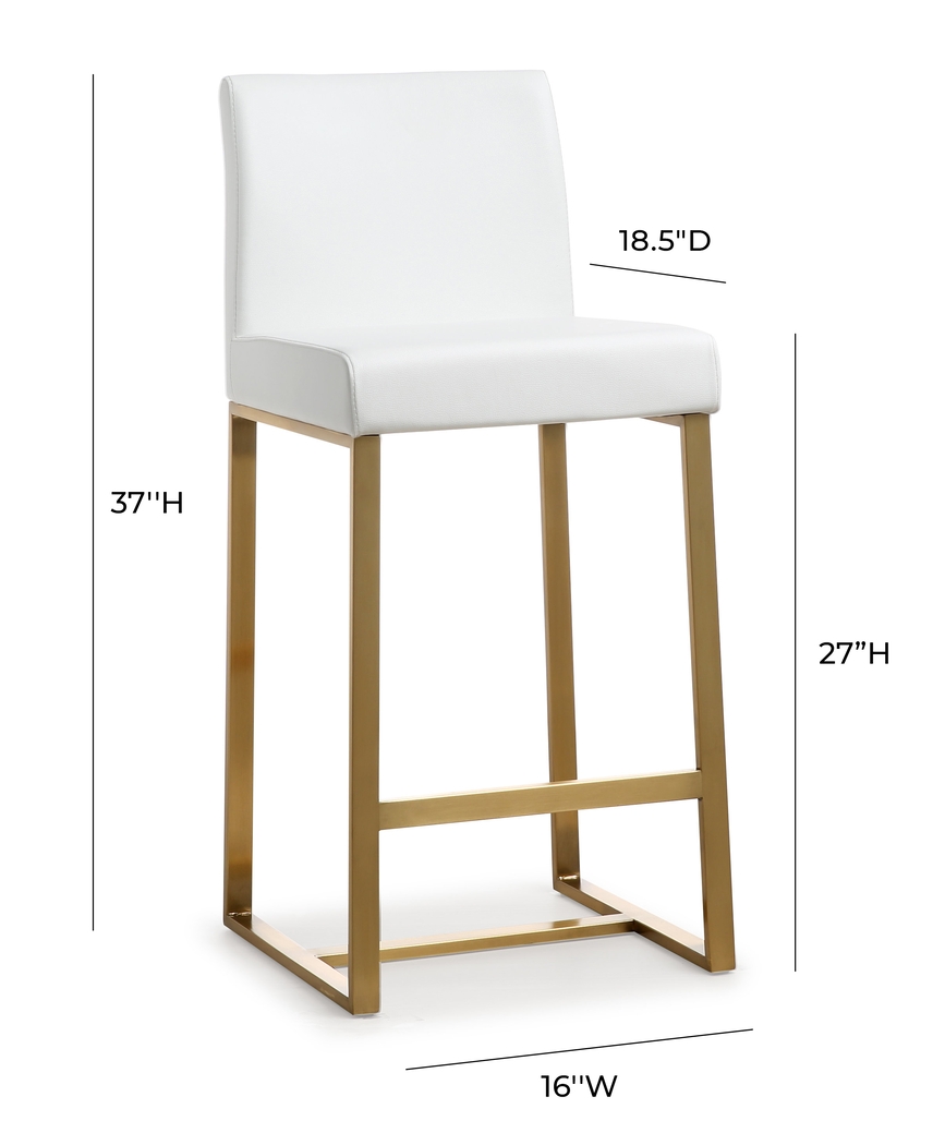 Caliael White Counter Height Stool, Set of 2 - Thumbnail - Image 8