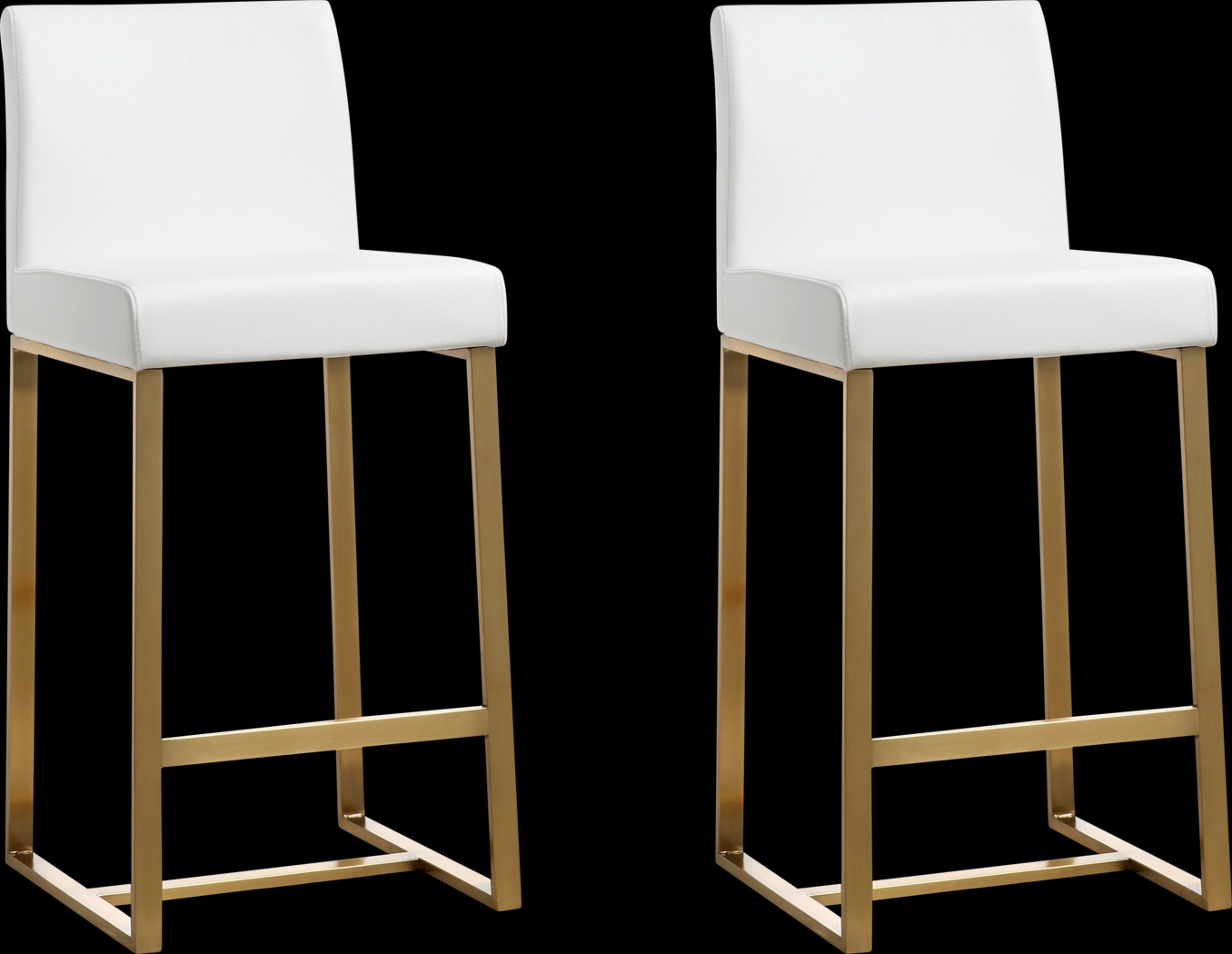 Caliael White Counter Height Stool, Set of 2 - Thumbnail - Image 1