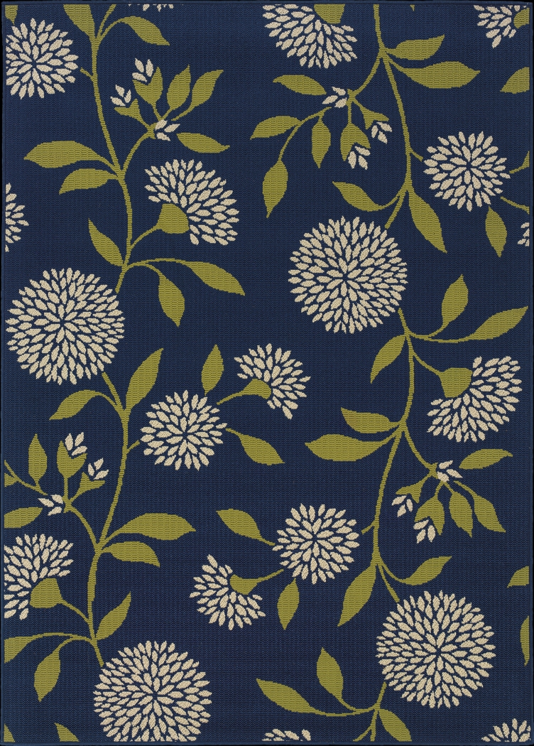 Caliah Blue 7'10 x 10'10 Indoor/Outdoor Rug - Thumbnail - Image 1