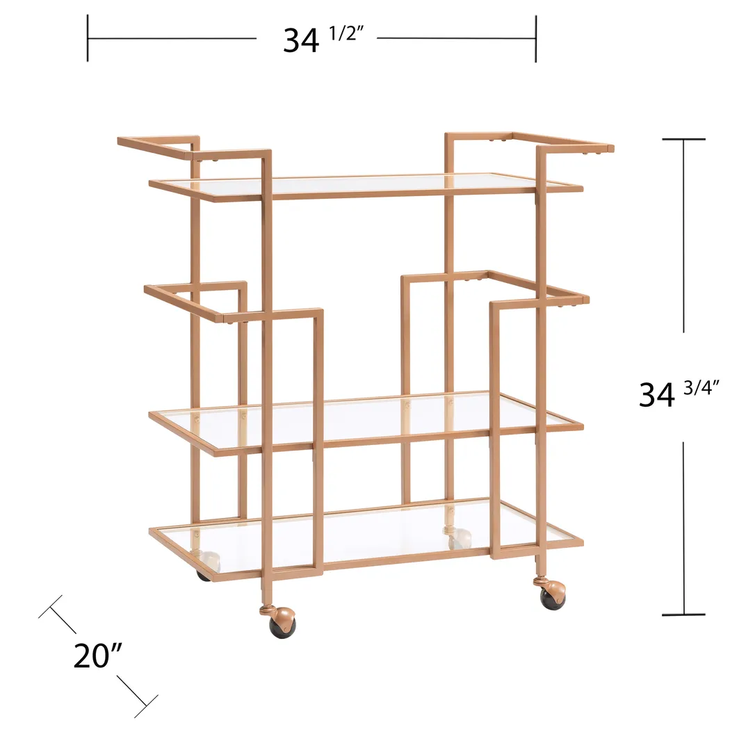 Caliark Copper Bar Cart - Thumbnail - Image 5