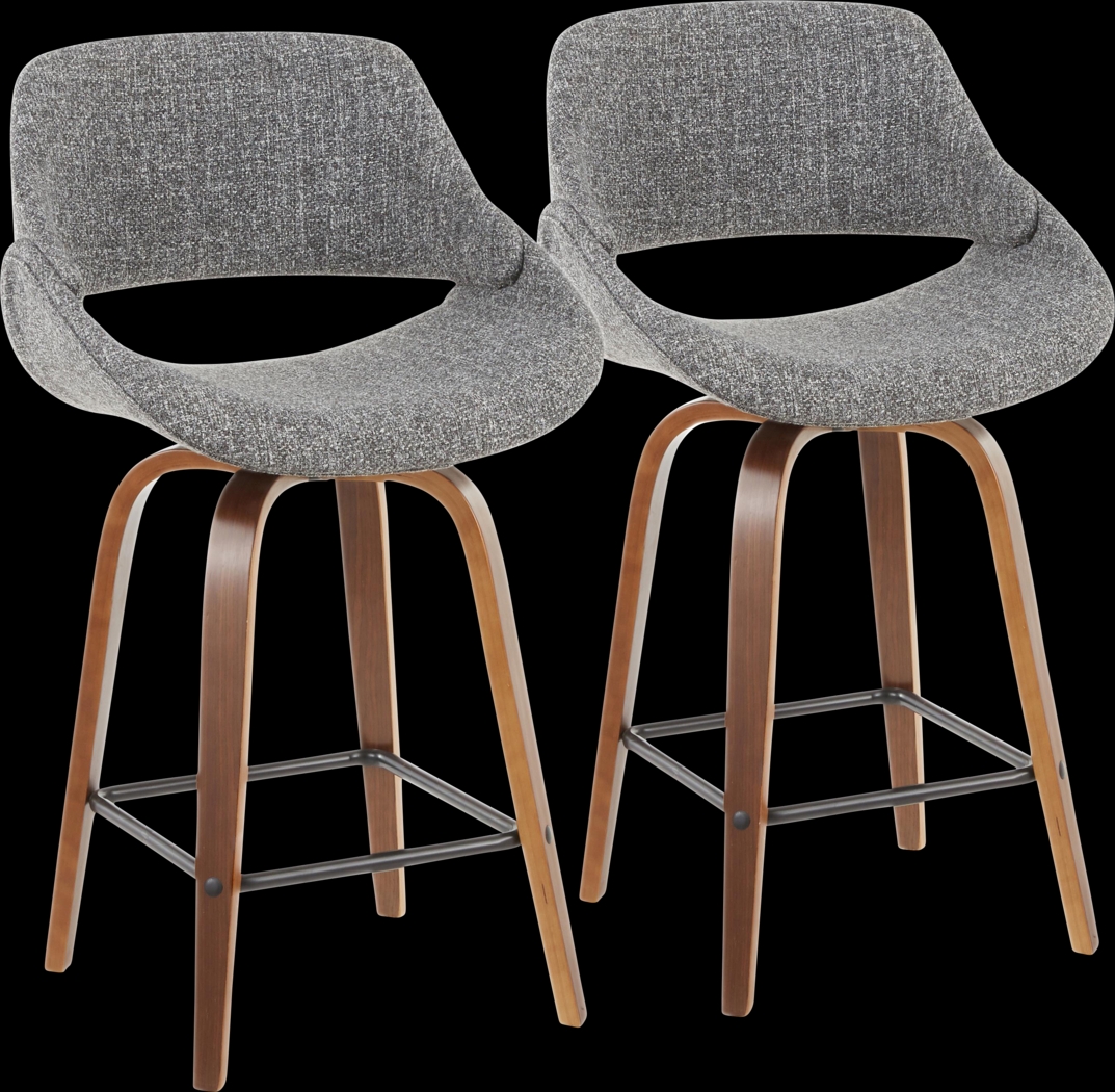 Caliborne Gray Counter Height Stool, Set of 2 - Thumbnail - Image 1