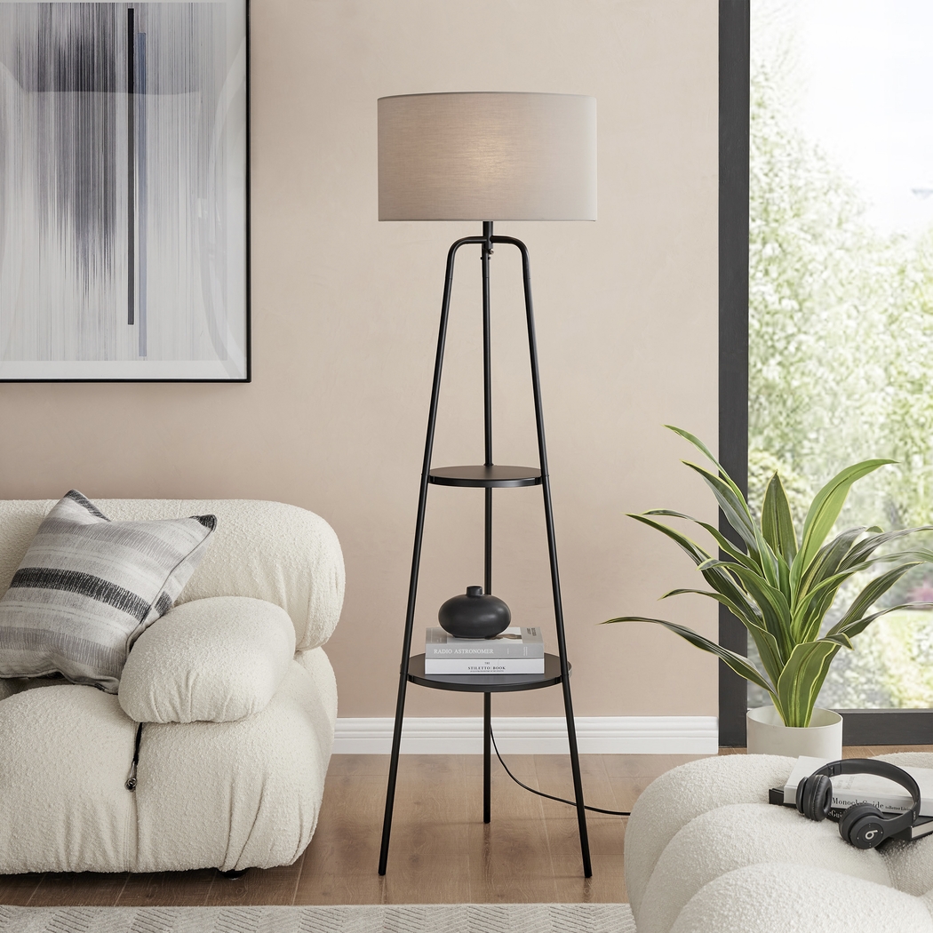 Calidonia Land Gray Floor Lamp - Thumbnail - Image 2