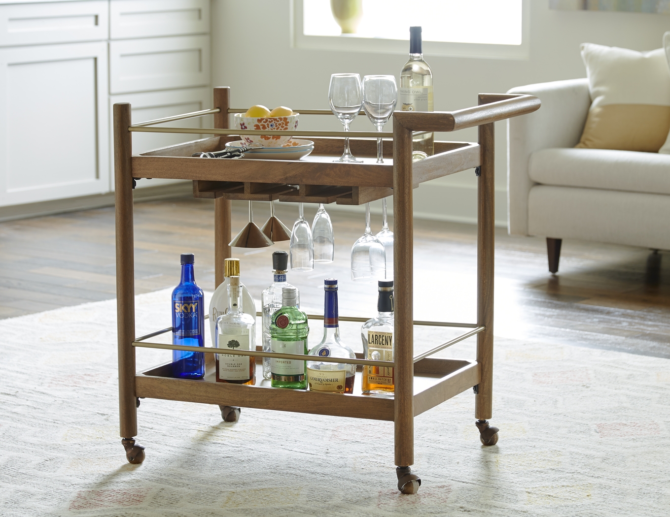 Calie Brown Bar Cart - Thumbnail - Image 2