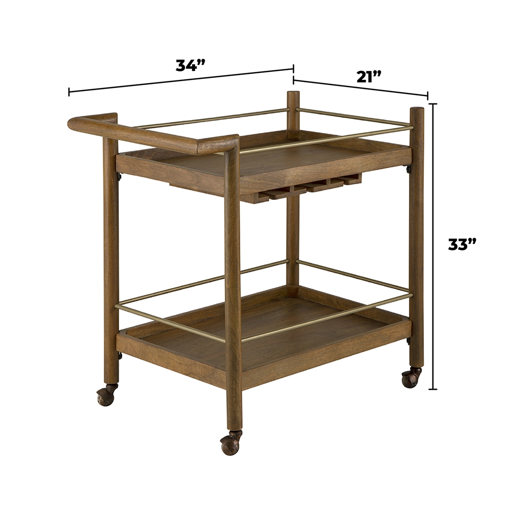 Calie Brown Bar Cart - Thumbnail - Image 10