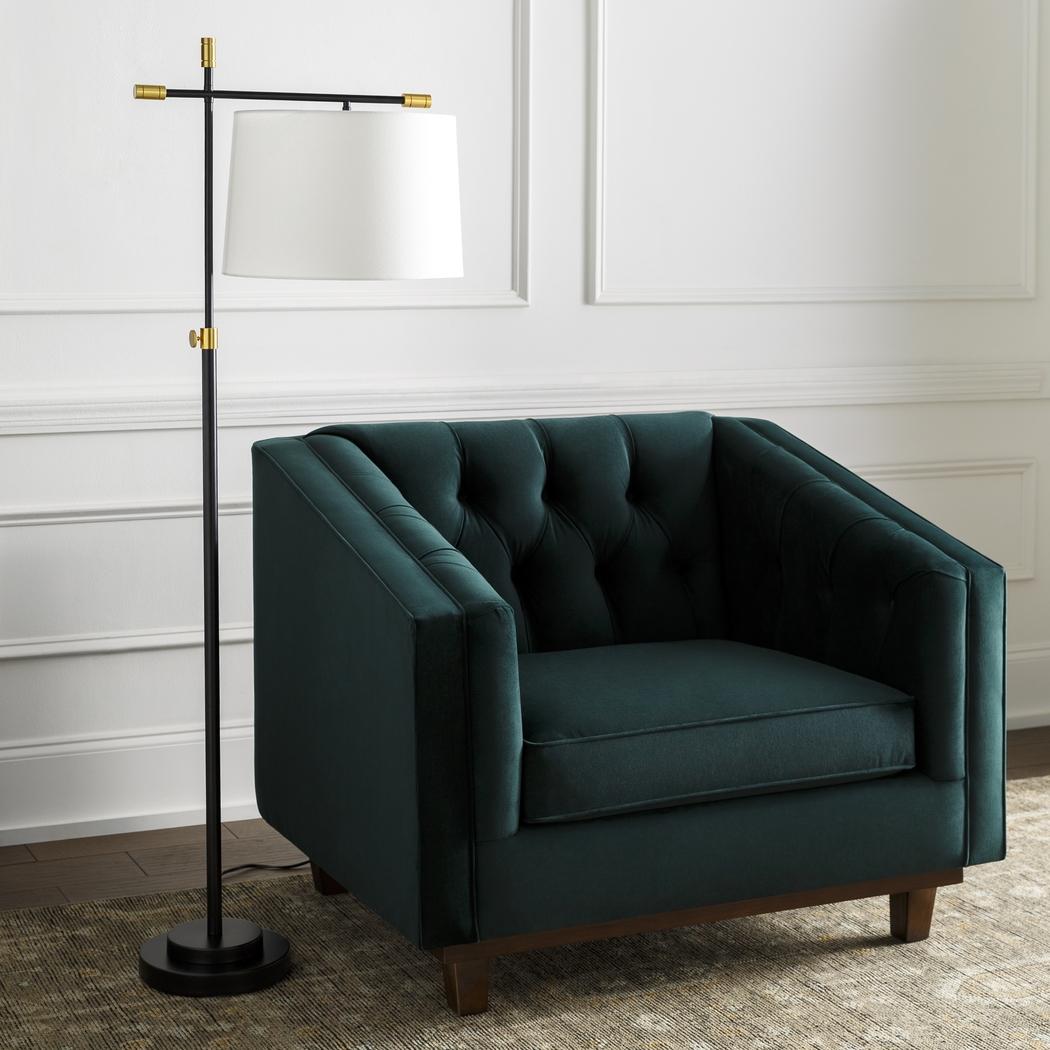 Calie Loop Black Floor Lamp - Thumbnail - Image 2