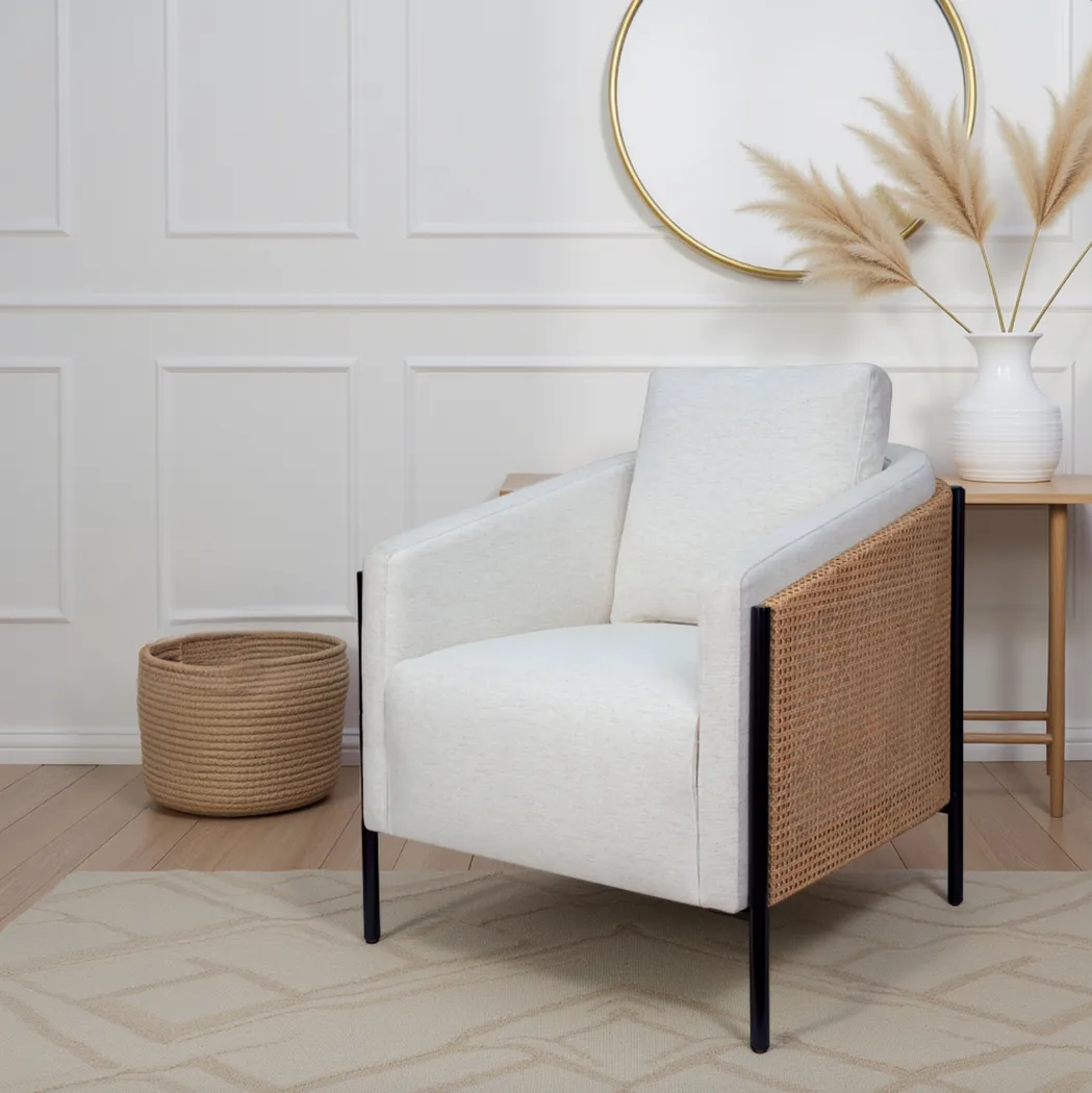Caligei White Accent Chair - Thumbnail - Image 2