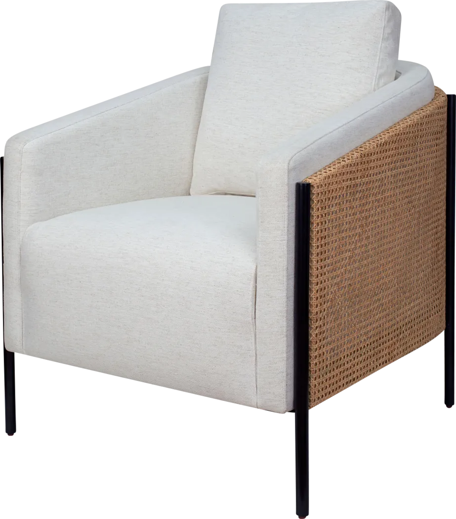 Caligei White Accent Chair - Thumbnail - Image 3