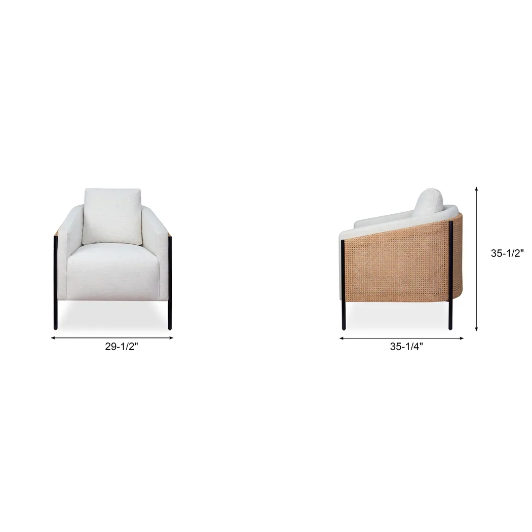Caligei White Accent Chair - Thumbnail - Image 9