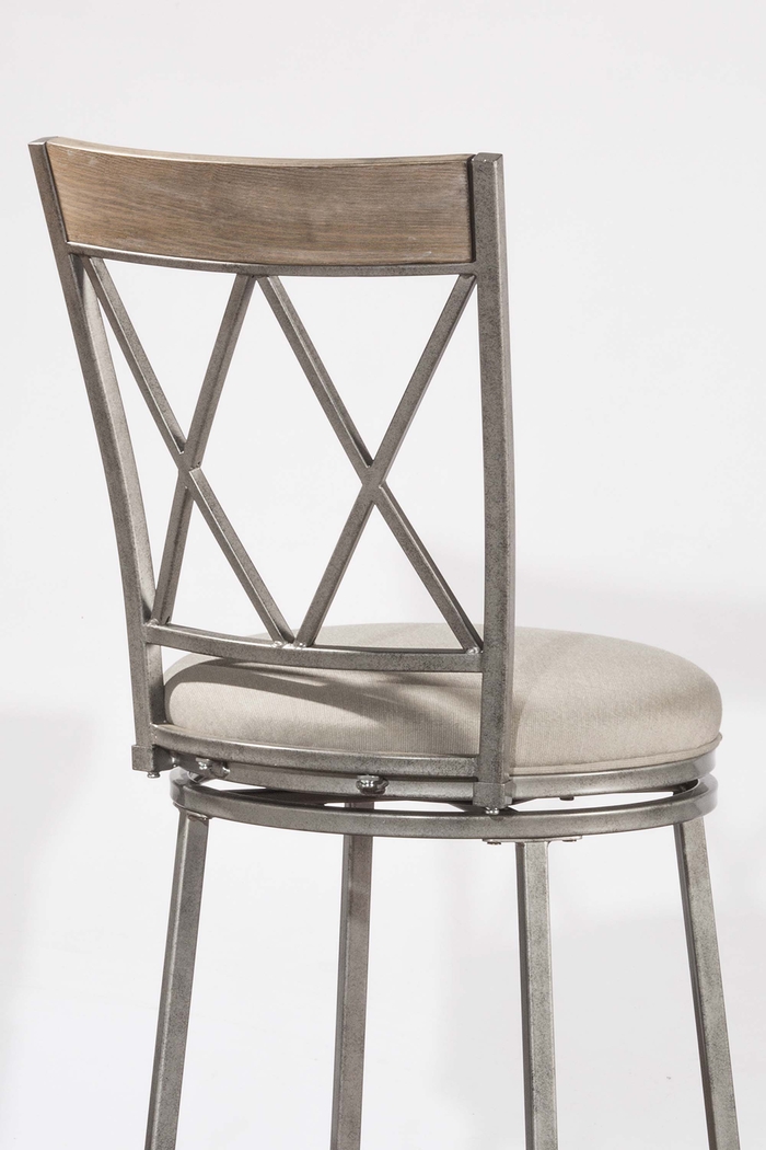 Calinda Pewter Outdoor Swivel Counter Height Stool - Thumbnail - Image 3