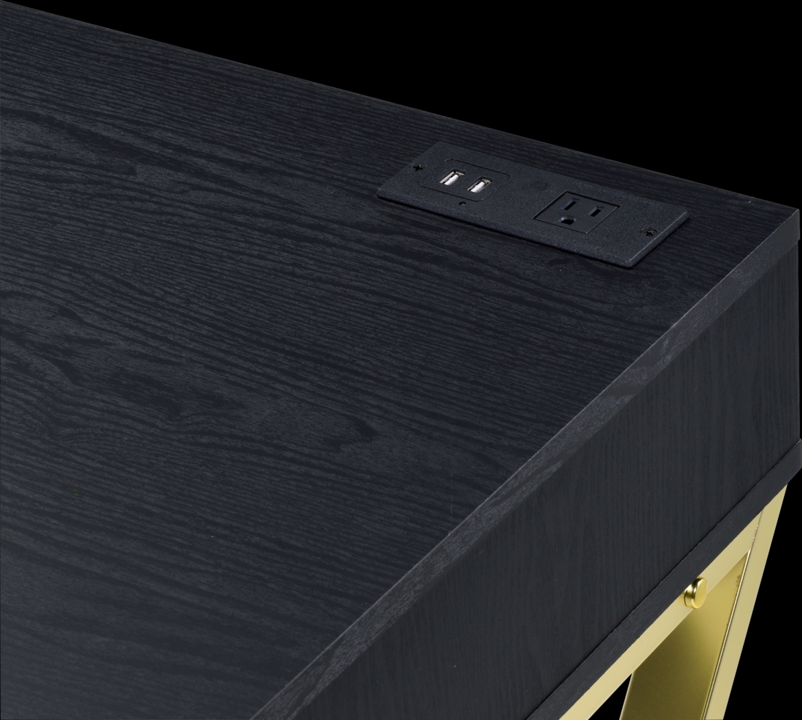 Calinne Black Desk - Thumbnail - Image 4