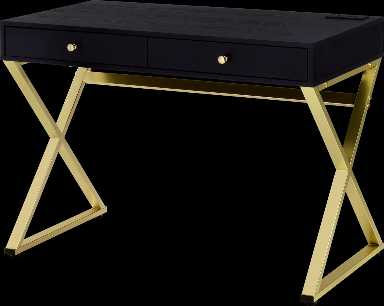 Calinne Black Desk - Thumbnail - Image 1