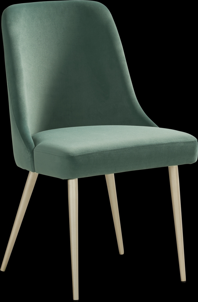 Calisi Brown 5 Pc Round Dining Room with Green Chairs - Thumbnail - Image 5