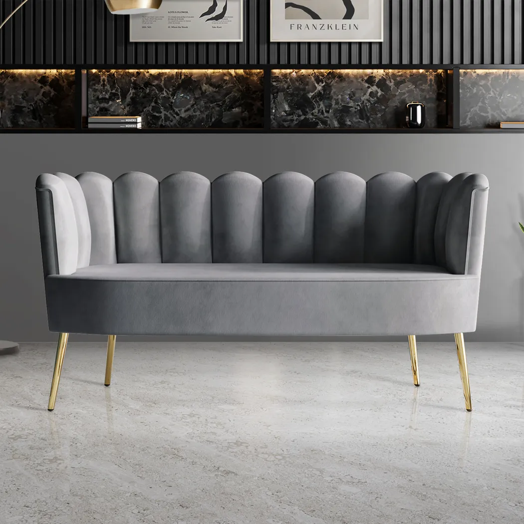 Calista Light Gray Sofa Set - Image 3