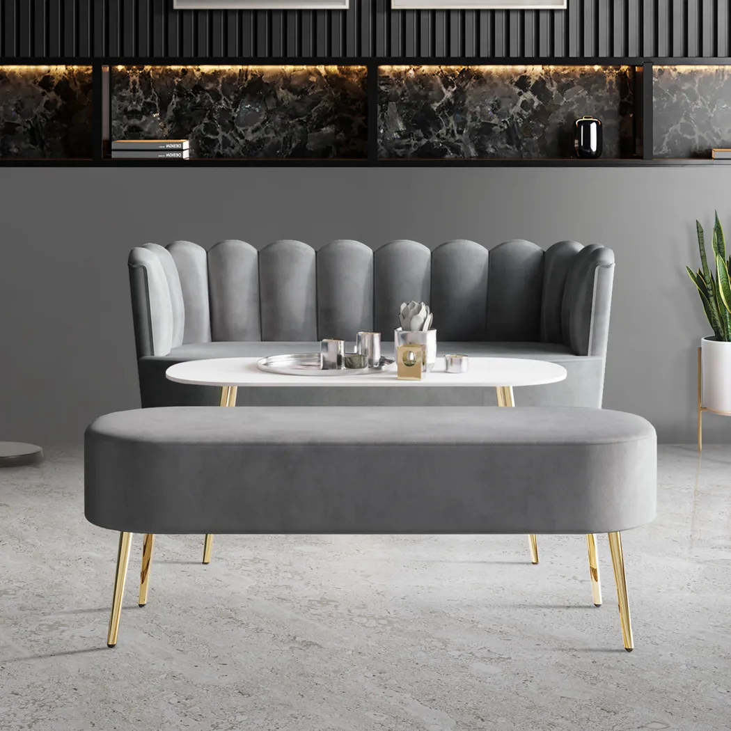 Calista Light Gray Sofa Set - Image 4