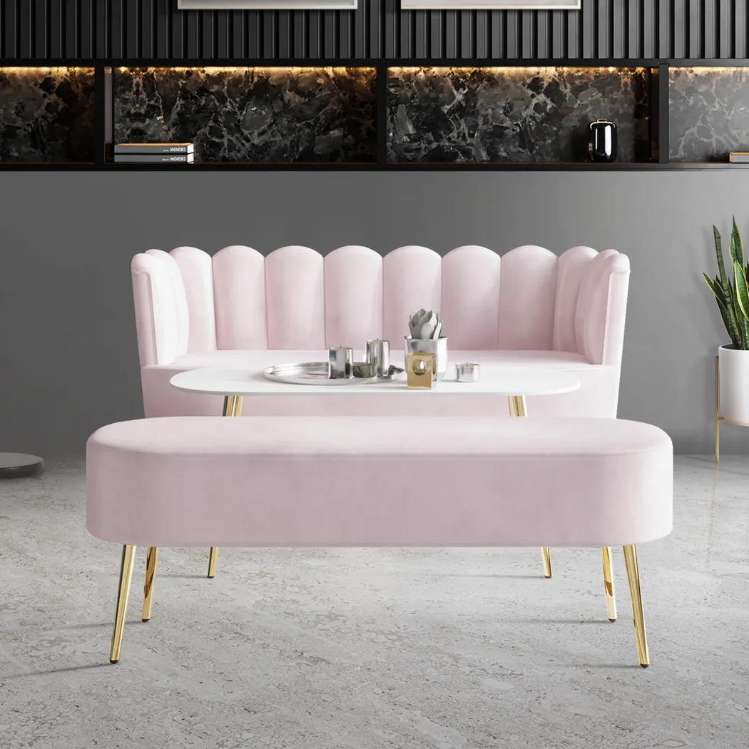 Calista Pink Sofa Set - Image 4
