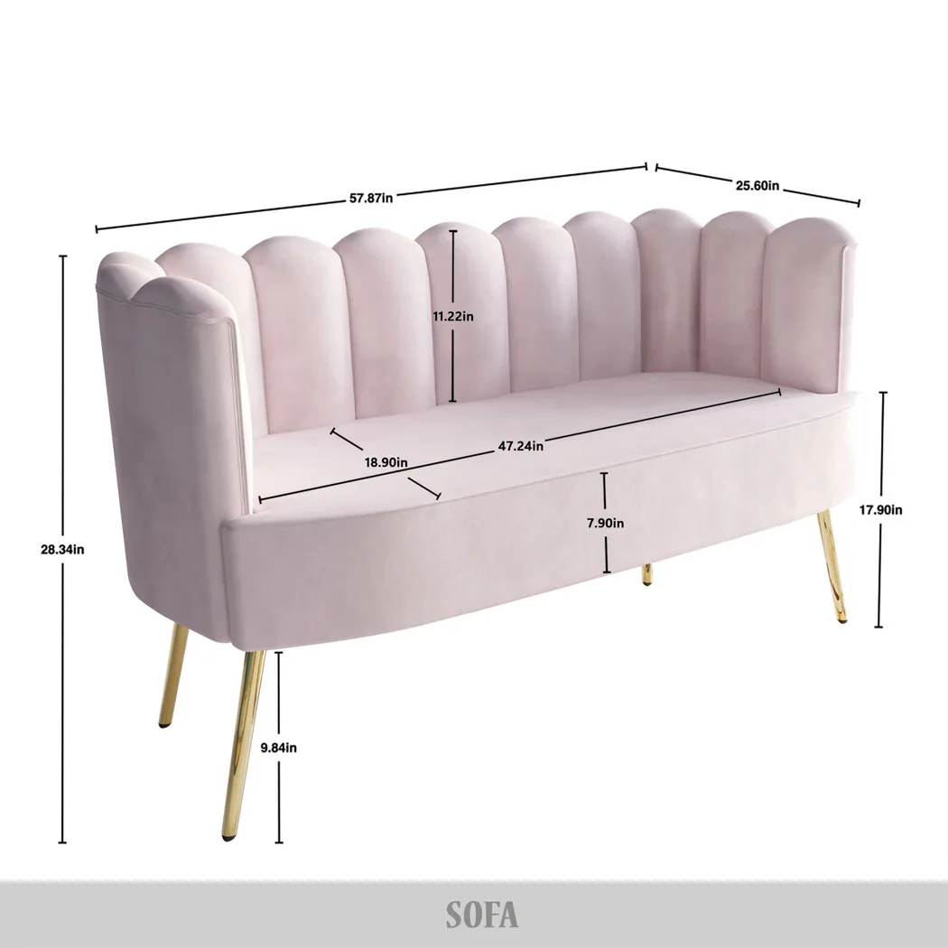 Calista Pink Sofa Set - Image 8