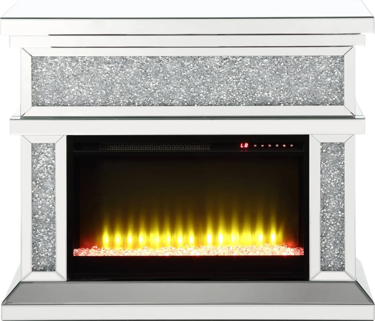 Callabell Silver 39 in. Console, With Electric Fireplace - Thumbnail - Image 1