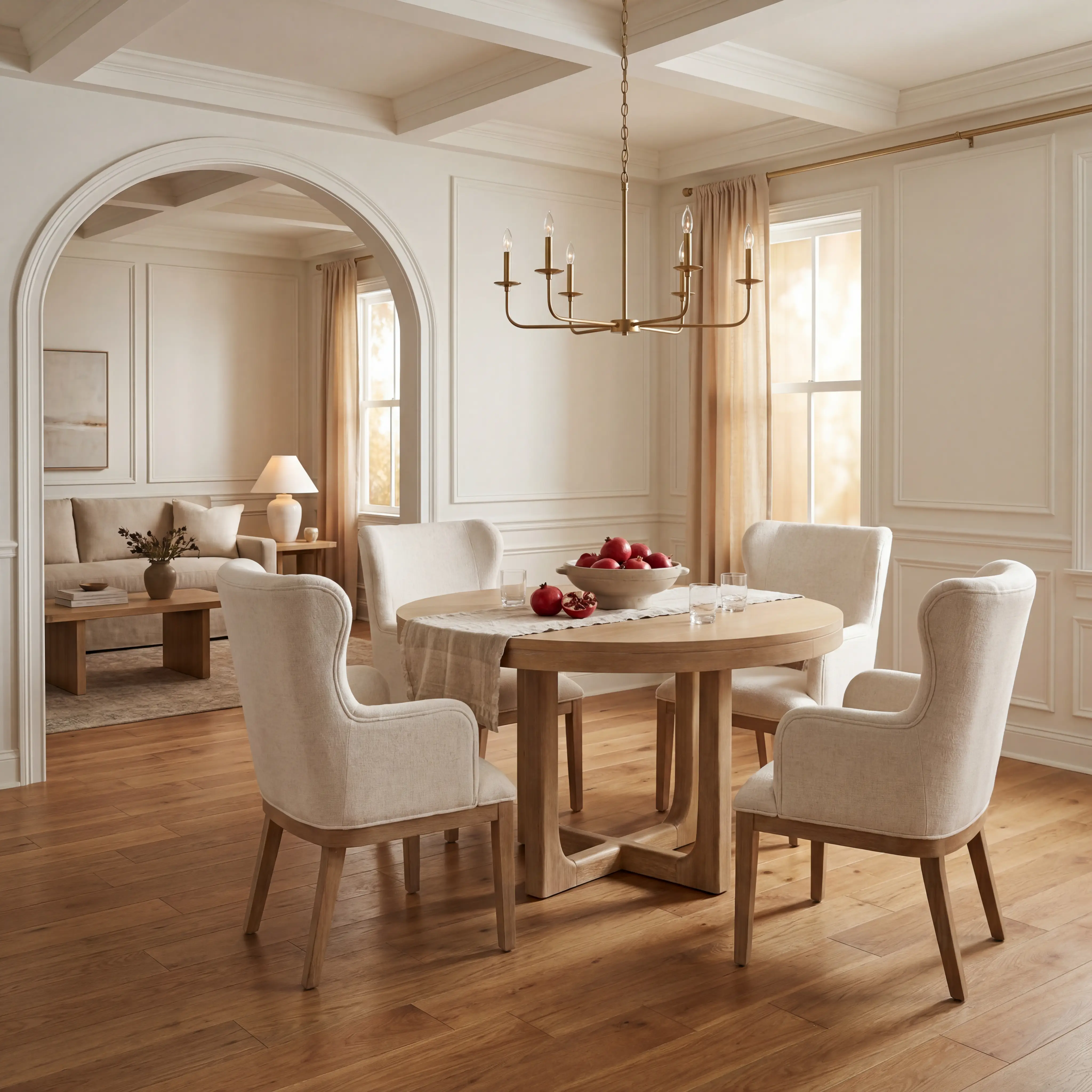 Callen Way Beige 54 in. Round Dining Table - Thumbnail - Image 4