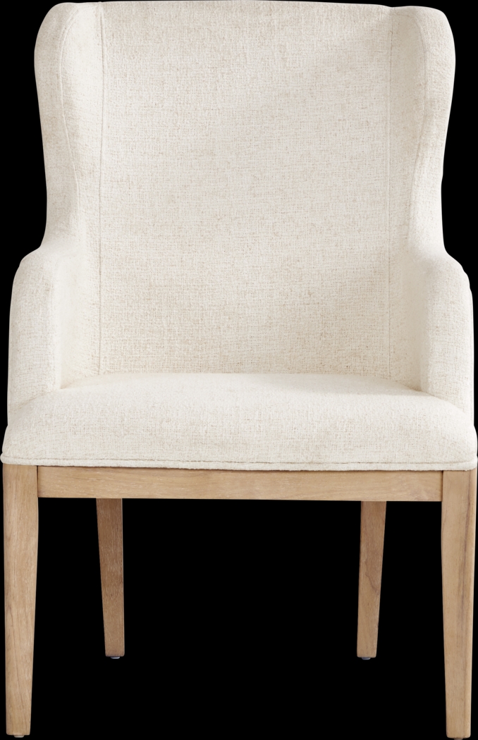 Callen Way Beige Upholstered Arm Dining Chair - Thumbnail - Image 3