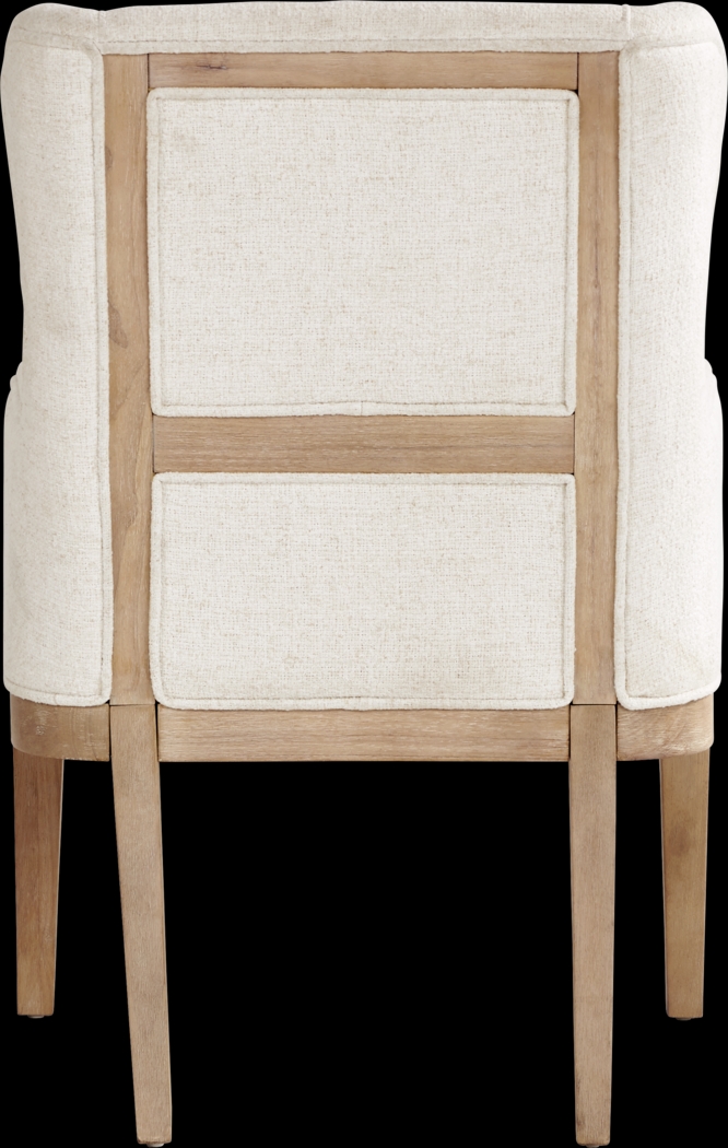 Callen Way Beige Upholstered Arm Dining Chair - Thumbnail - Image 4
