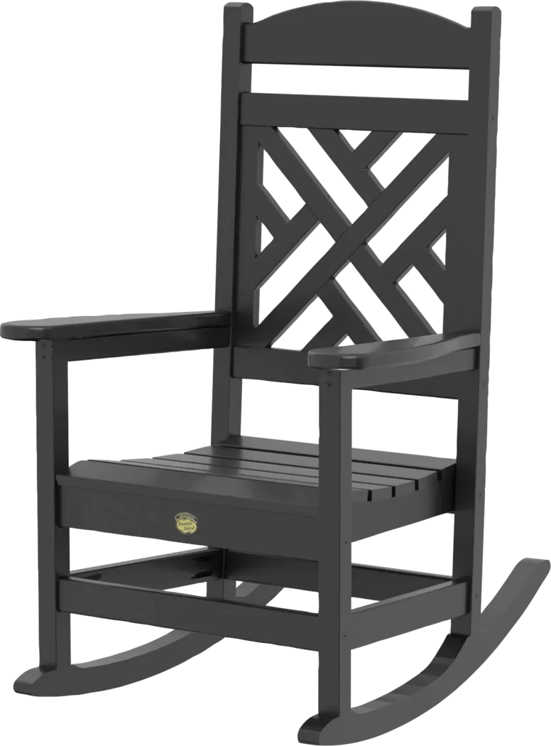 Pawleys Island Calssi Black Outdoor Rocking Chair - Thumbnail - Image 1