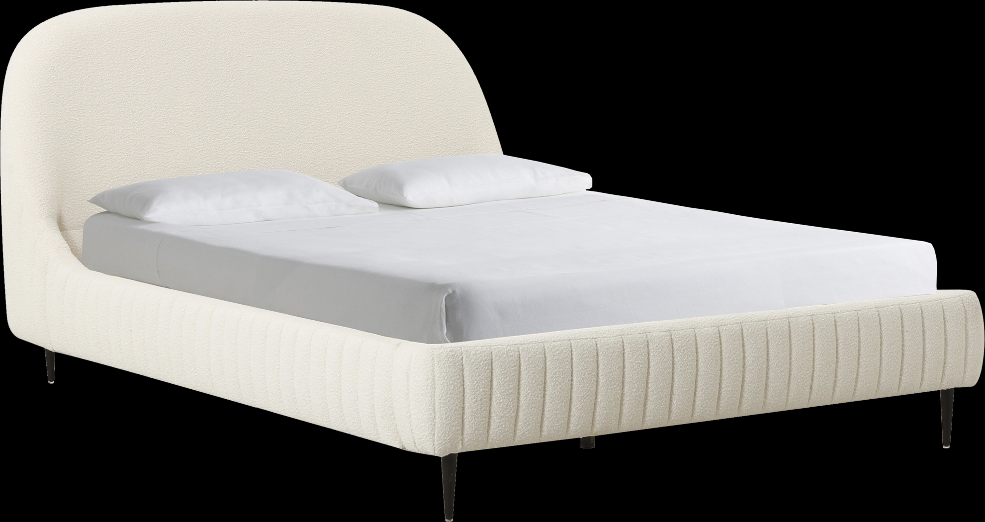 Calstan Cream King Upholstered Bed - Thumbnail - Image 1
