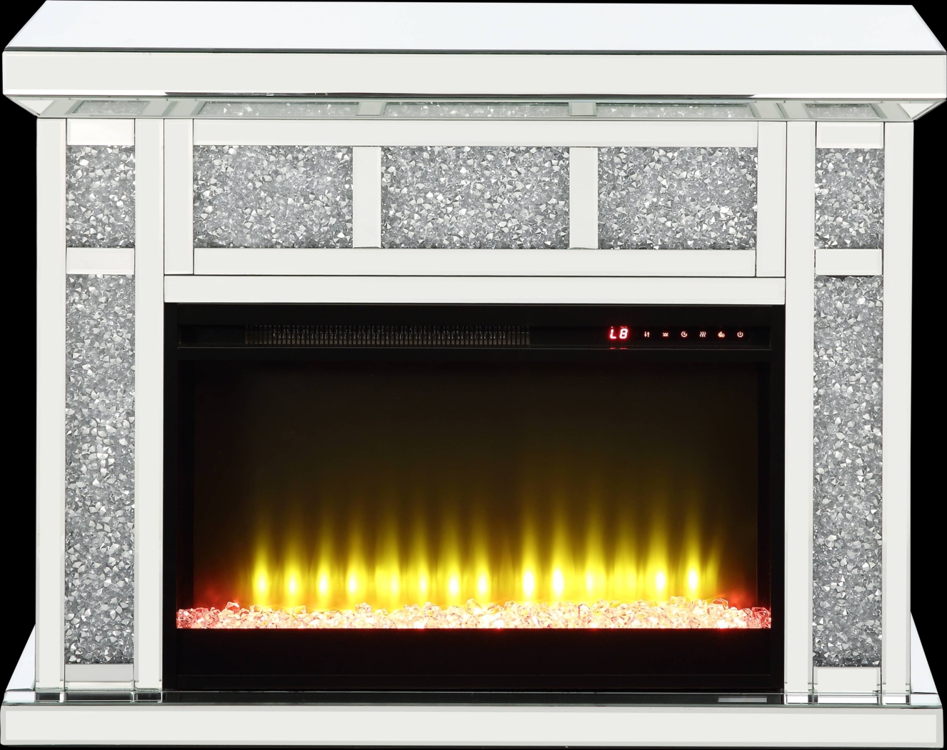 Calument Silver 39 in. Console, With Electric Fireplace - Thumbnail - Image 1