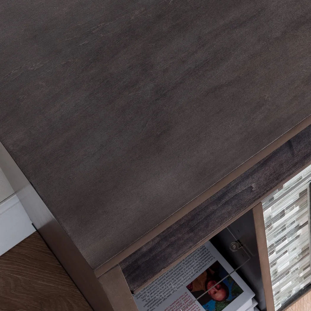 Calumet Gray 60 in. Console with Electric Fireplace - Thumbnail - Image 3