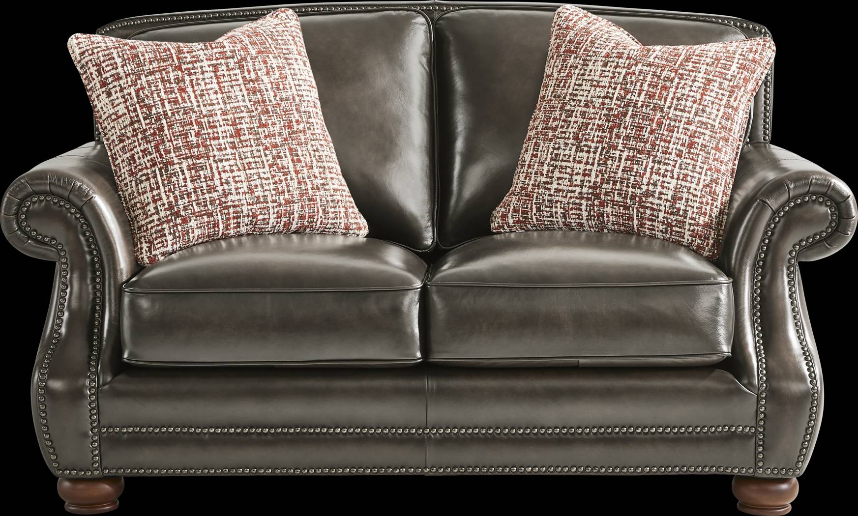 Calvano Lane Gray 7 Pc Leather Living Room with Sleeper Sofa - Thumbnail - Image 8