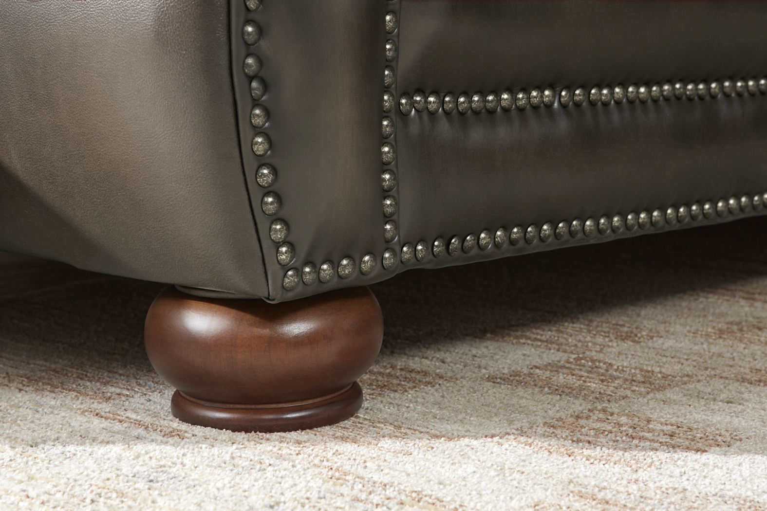 Calvano Lane Gray 2 Pc Leather Living Room - Thumbnail - Image 7