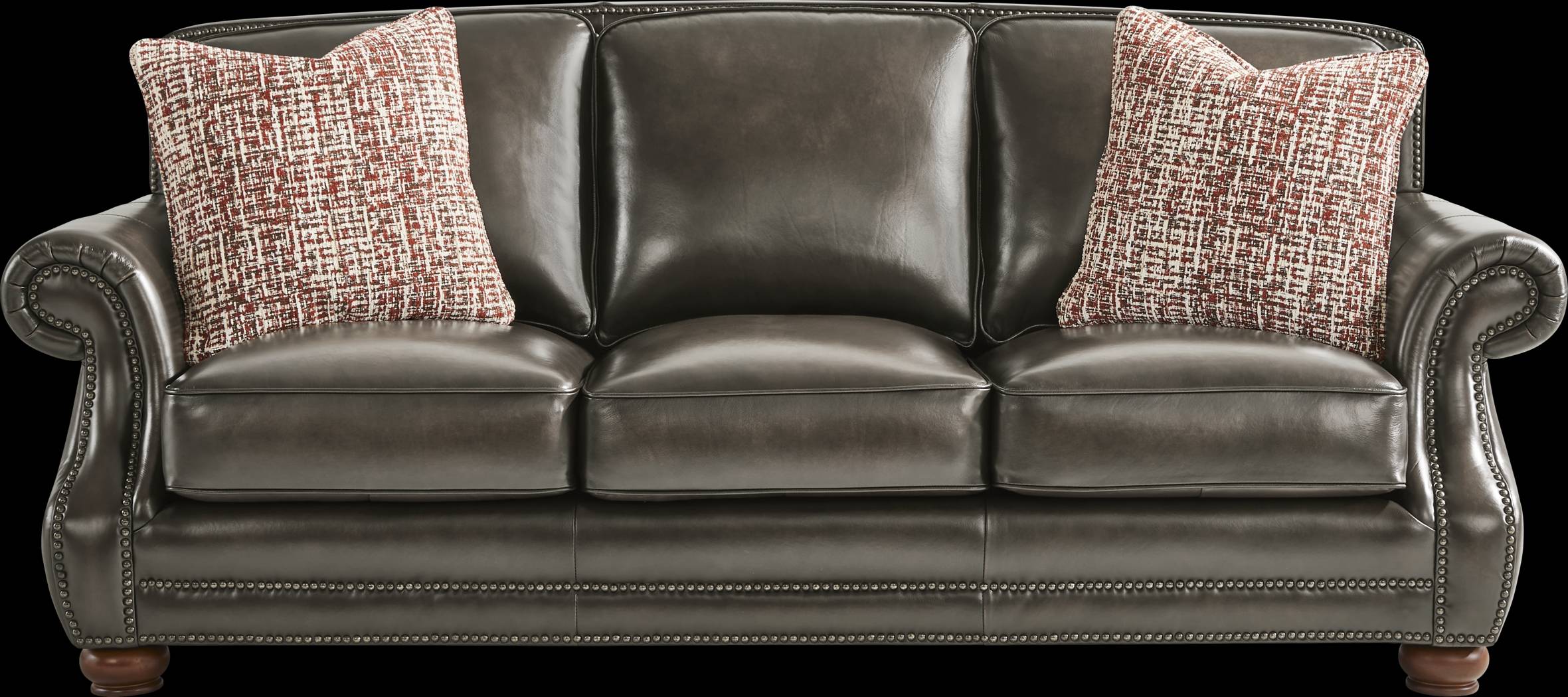 Calvano Lane Gray 2 Pc Leather Living Room - Thumbnail - Image 2