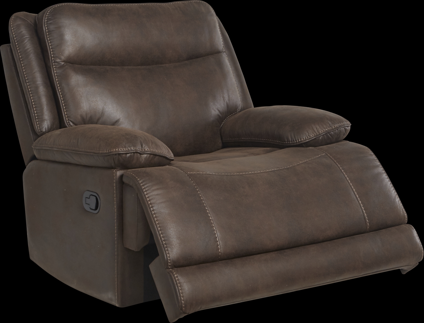 Calverton Chocolate Glider Recliner - Thumbnail - Image 2