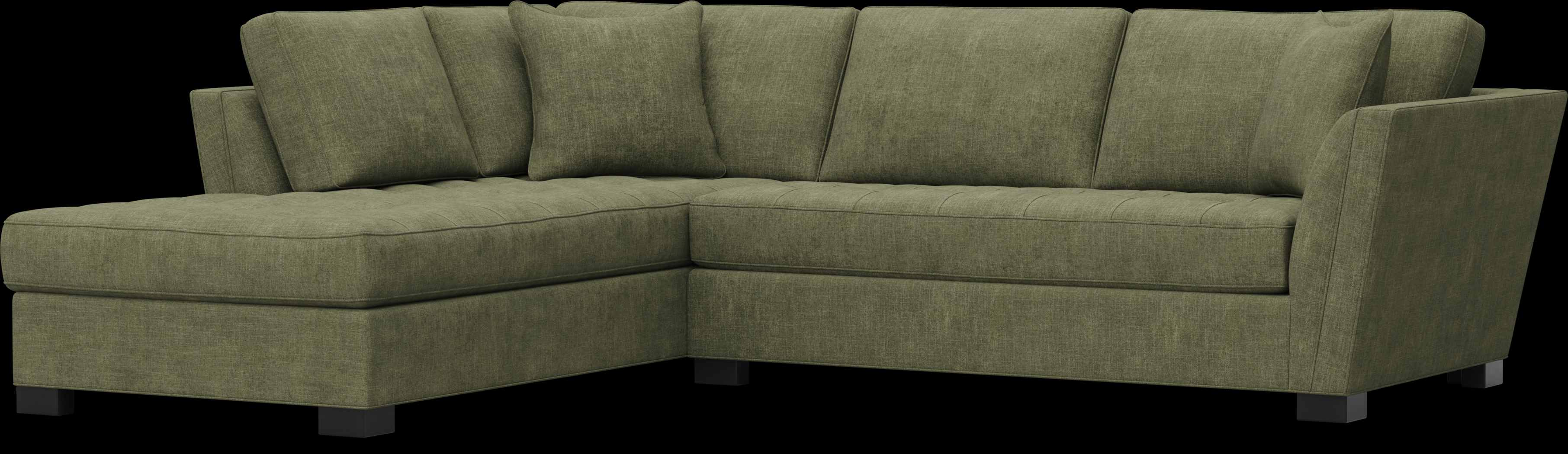 Calvin Heights Avocado Chenille 2 Pc Sectional - Thumbnail - Image 1
