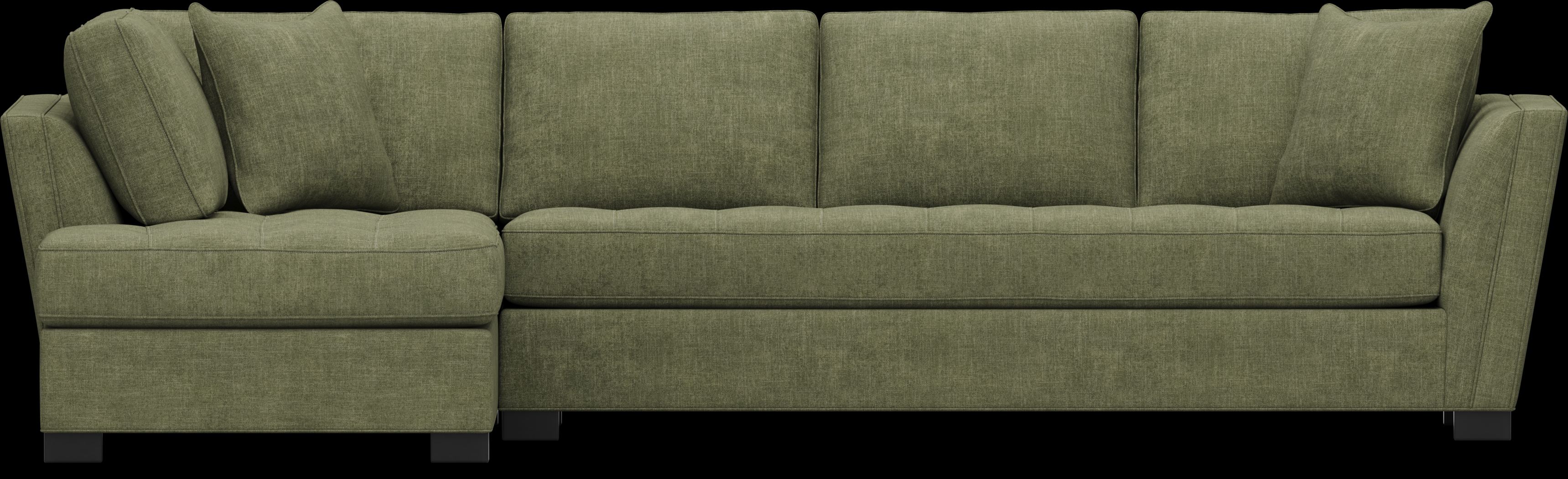 Calvin Heights Avocado Chenille 2 Pc XL Sectional - Thumbnail - Image 3