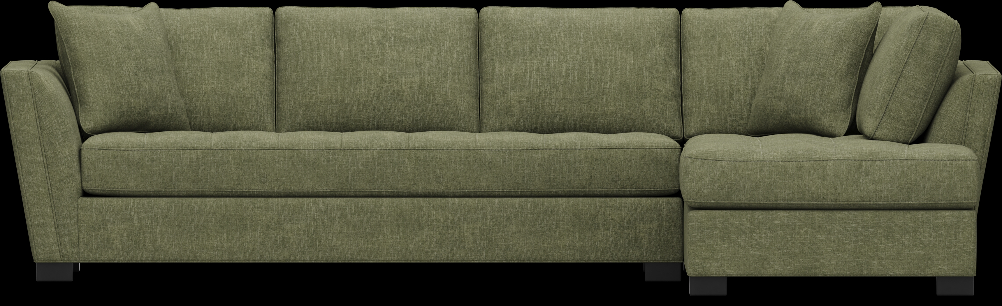 Calvin Heights Avocado Chenille 2 Pc XL Sectional - Thumbnail - Image 3