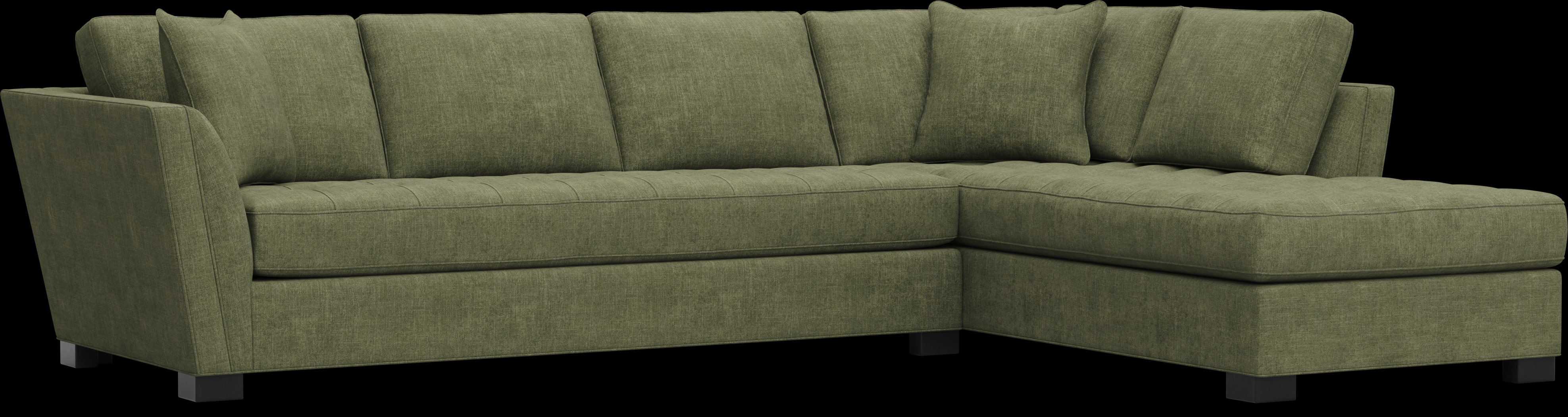 Calvin Heights Avocado Chenille 2 Pc XL Sectional - Thumbnail - Image 1