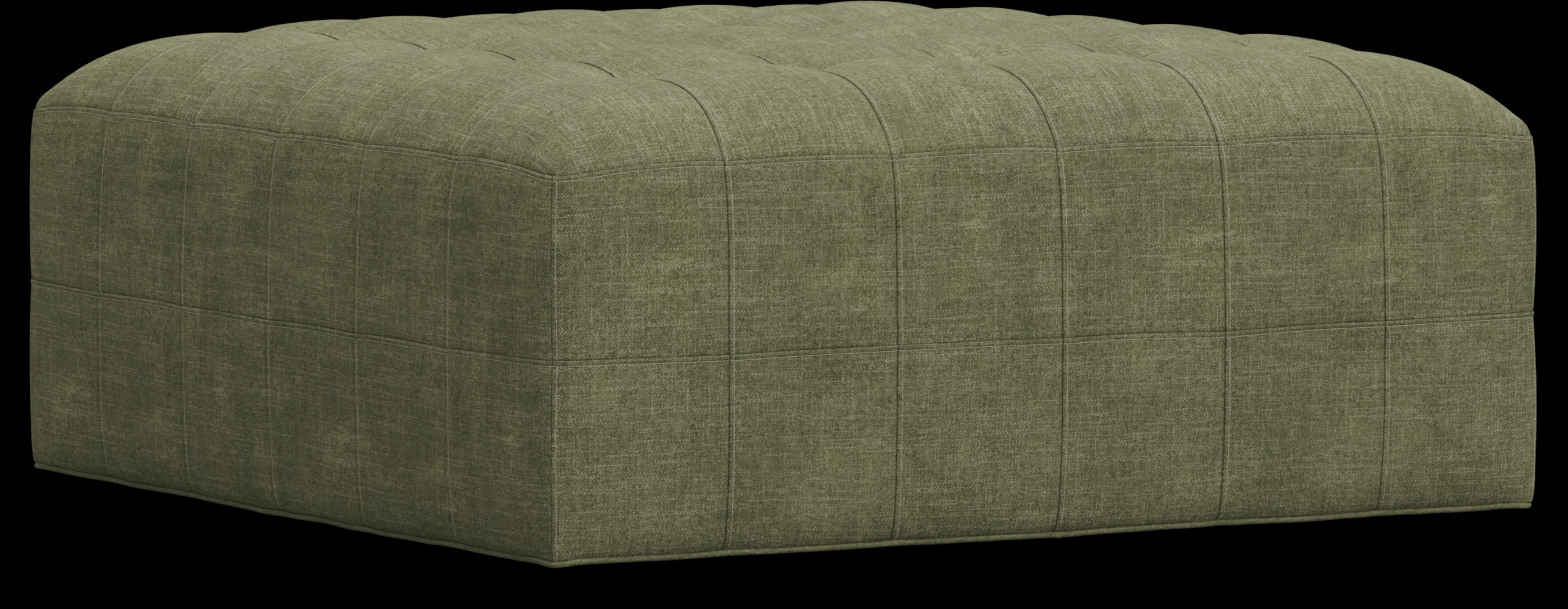 Calvin Heights Avocado Chenille Cocktail Ottoman - Thumbnail - Image 1