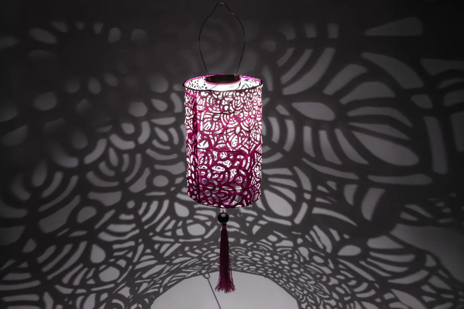 Calypso Raspberry Outdoor Solar Lantern - Thumbnail - Image 4