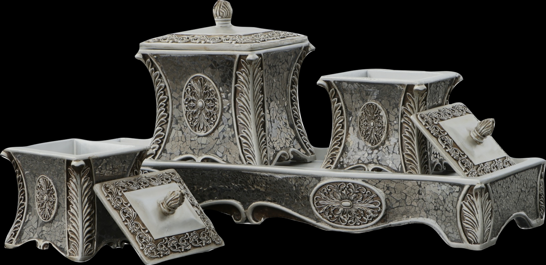 Camaris Silver Tray, Set of 4 - Thumbnail - Image 2