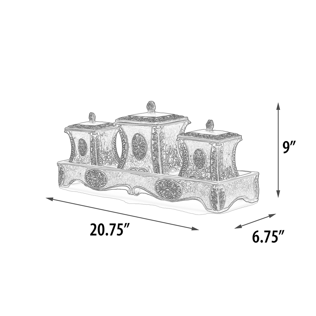 Camaris Silver Tray, Set of 4 - Thumbnail - Image 5
