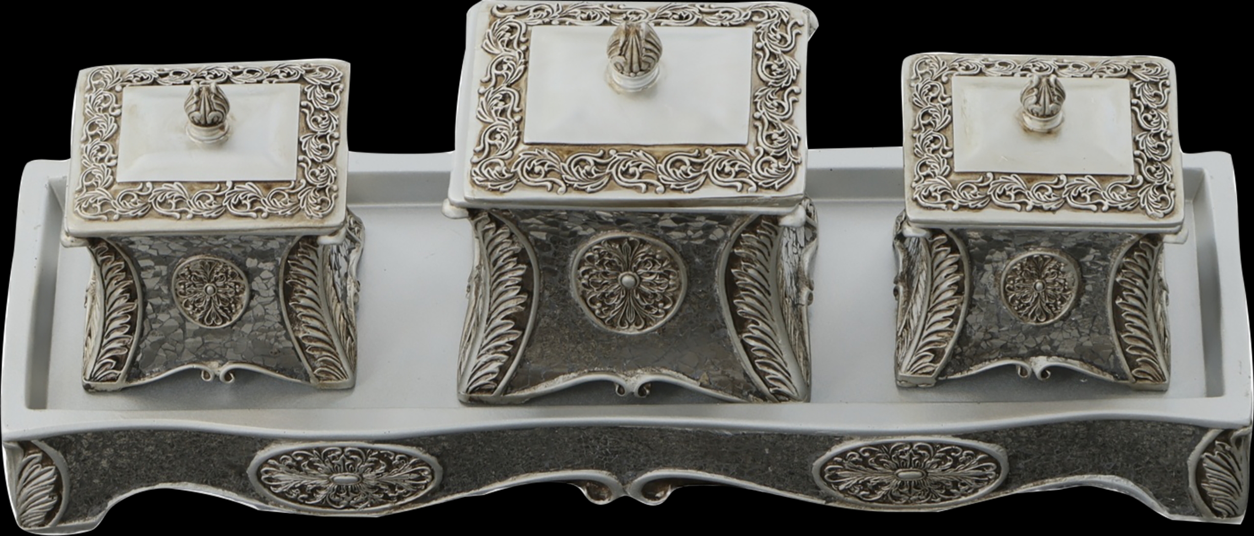 Camaris Silver Tray, Set of 4 - Thumbnail - Image 1