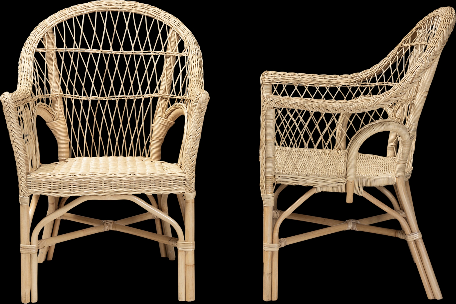 Camarra Natural Accent Chair, Set of 2 - Thumbnail - Image 5