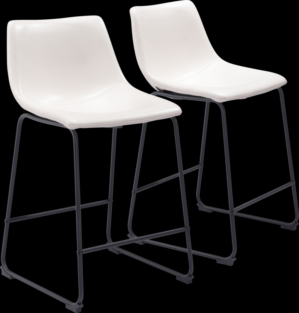 Camberley White Counter Height Stool, Set of 2 - Thumbnail - Image 1