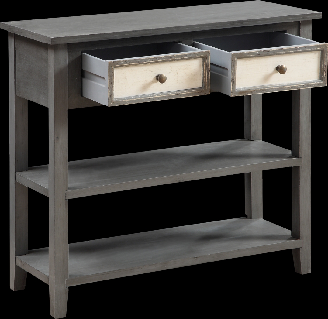 Cambert Gray Two Drawer Console Table - Thumbnail - Image 3