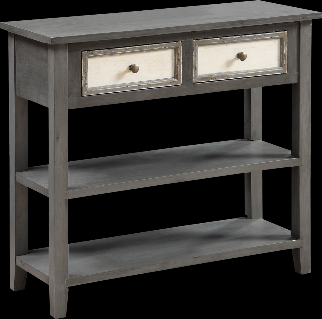 Cambert Gray Two Drawer Console Table - Thumbnail - Image 1